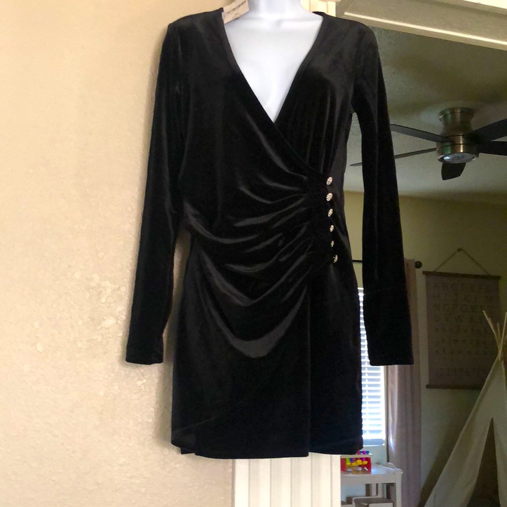 velvet black dress